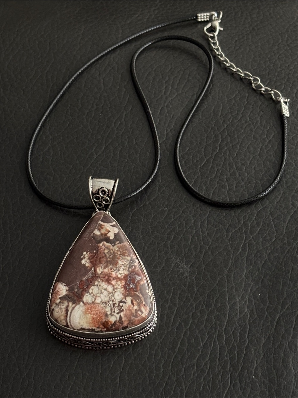 Wild Horse Jasper Teardrop Pendant Necklace